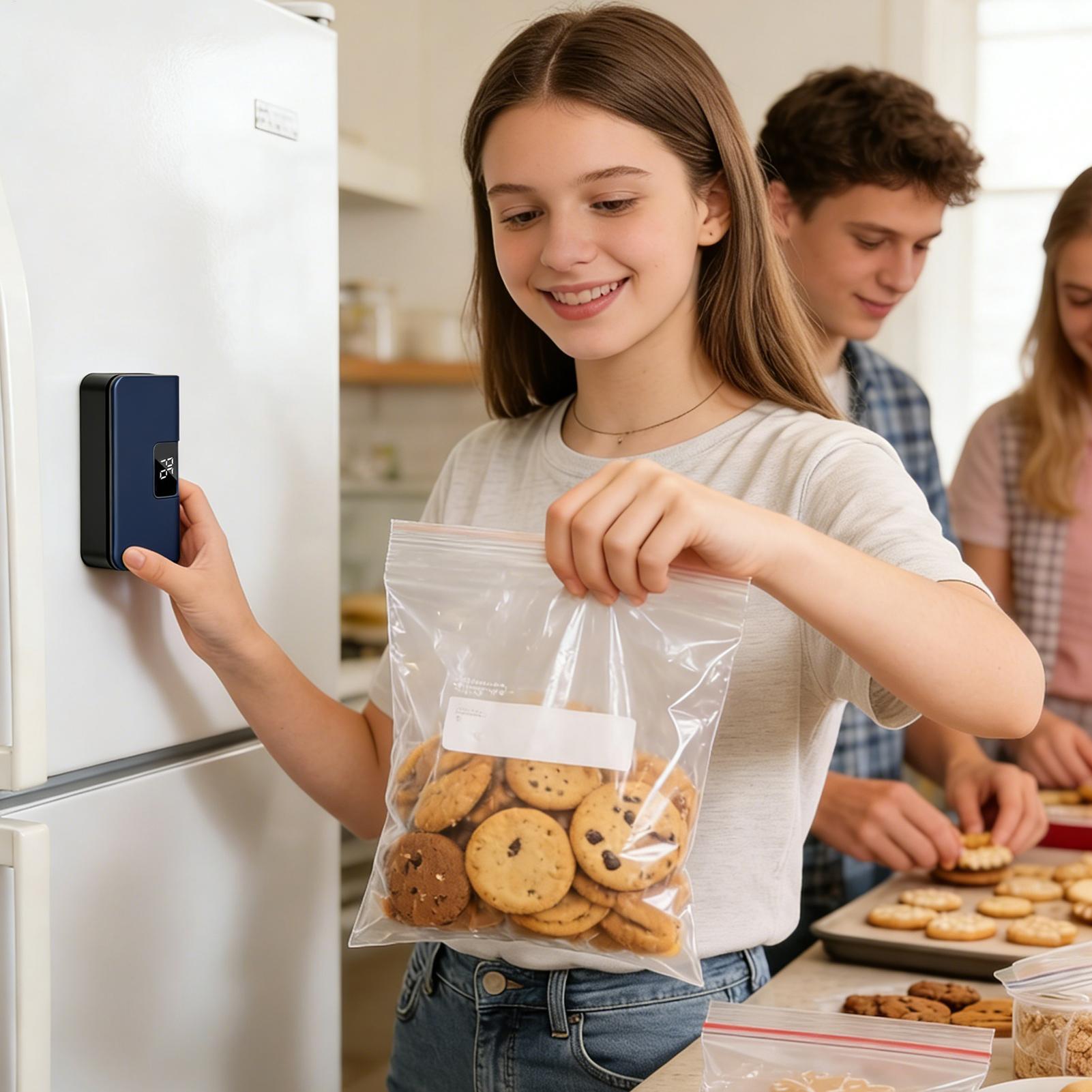 Food Prep Snacks - ミニバッグシーラー LEDディスプレイ搭載 ポータブル 6段階調節 充電式 トラベルフードセーバー