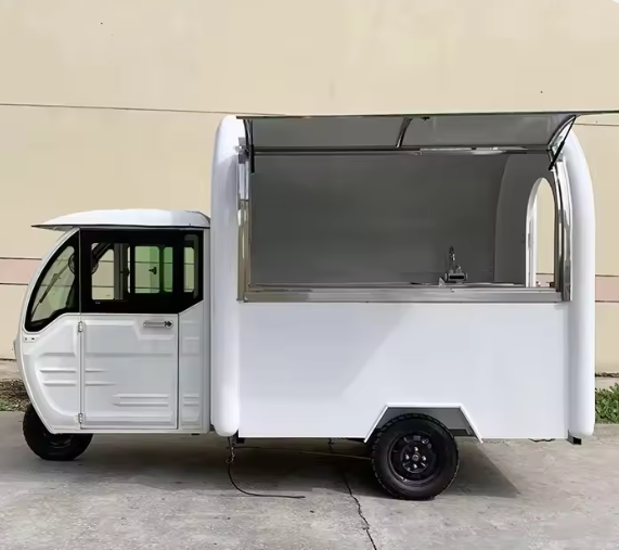 Fast Food With Snacks - カスタマイズ可能なフル装備ステンレス製移動式キッチンフードトレーラー クレープ アイスクリーム スナック ピザ キオスク