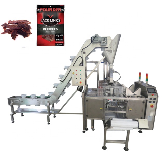 Jerky Beef Pack - CE認証済み自動プレメイドドイパック機、ジッパーバッグ包装機、顆粒食品・ビーフジャーキー包装機