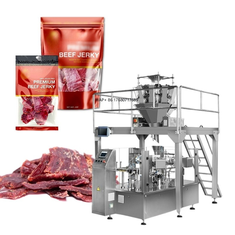 Jerky Beef Pack - 自動立ち上がり式パウチジッパーバッグビーフジャーキーミニドイパック包装機