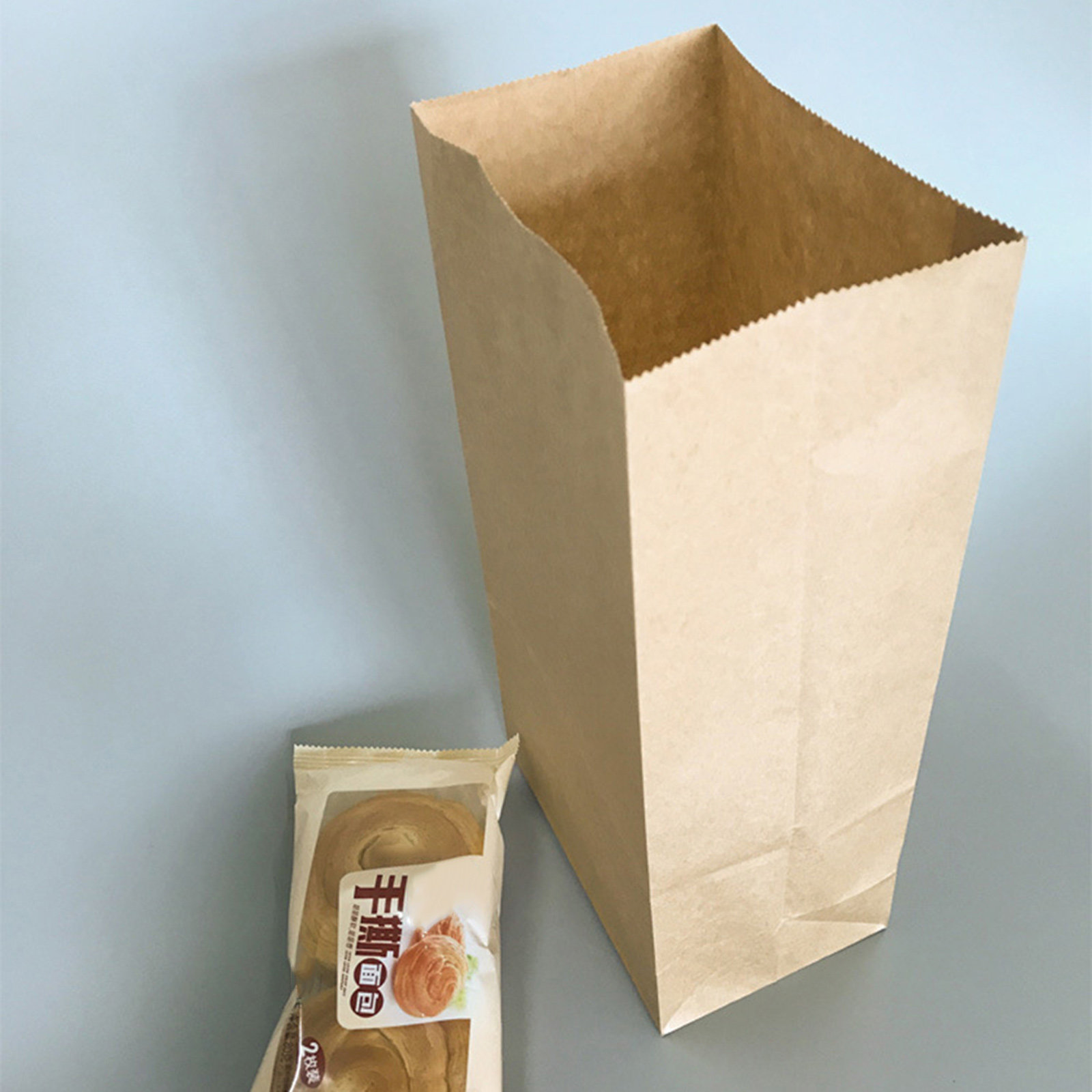 100枚入りクラフト紙食品グレード、上部が開口し底部が拡張可 - Food In Snacks のレビューと価格