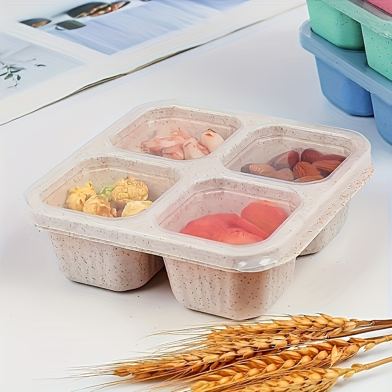 蓋付き再利用可能なプラスチックスナックランチボックス2個セッ - Food Prep Snacks のレビューと価格