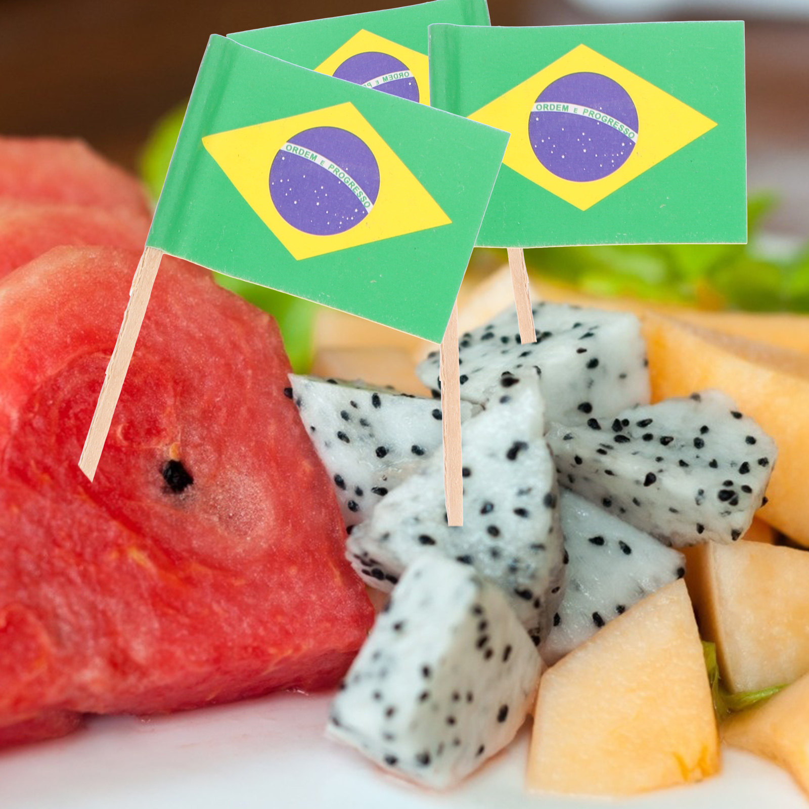 125本入り愛国的な国旗のつまようじ、フードピック、ウッドス - Food Nation Snacks のレビューと価格