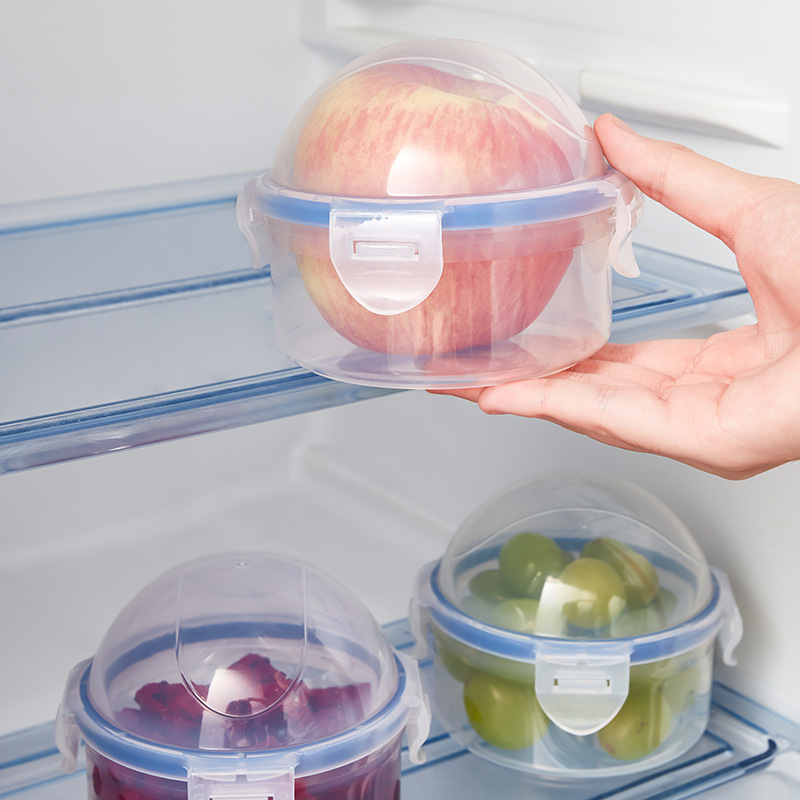 ミニリンゴ型食品保存容器、持ち手付きの携帯用丸型フルーツスナ - Food Prep Snacks のレビューと価格
