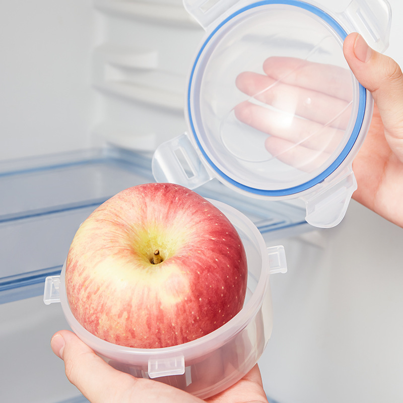 ミニリンゴ型食品保存容器、持ち手付きの携帯用丸型フルーツスナ - Food Prep Snacks のレビューと価格