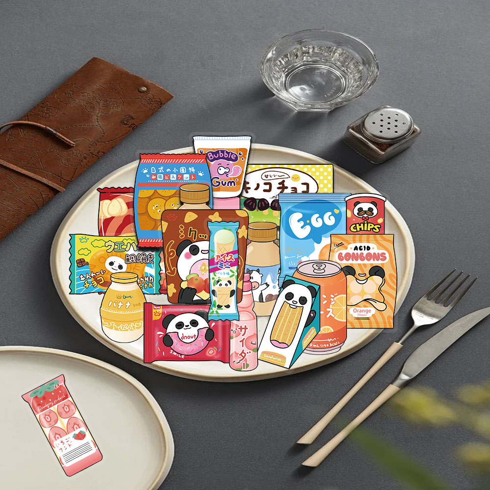 50枚入り食品ステッカー スナックやコンビニエンスストアに最 - Food Snacks For Party のレビューと価格